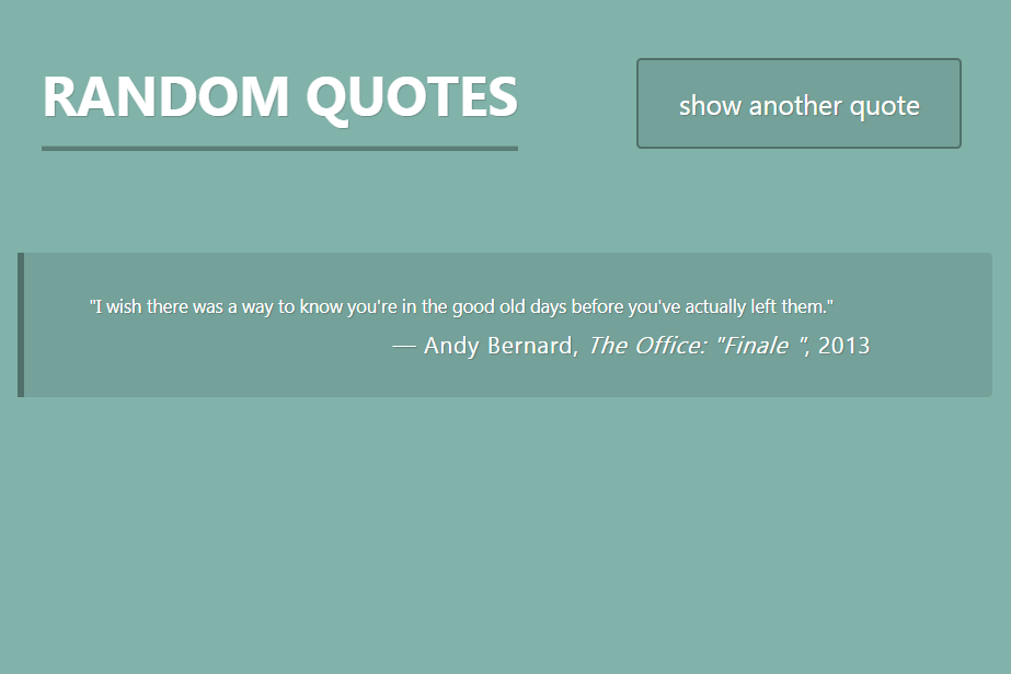 project example - random qoute